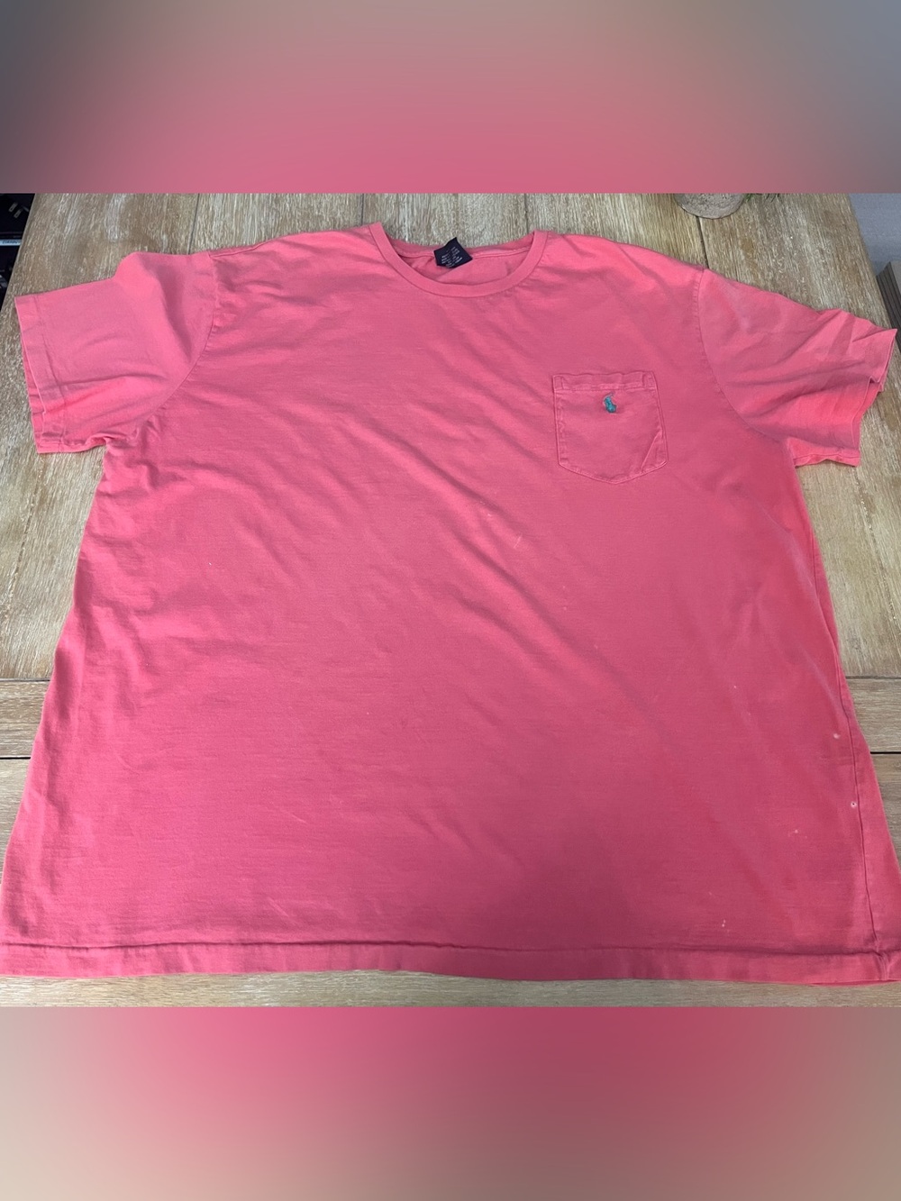 Ralph Lauren Men’s Coral Short Sleeve Pocket Tee